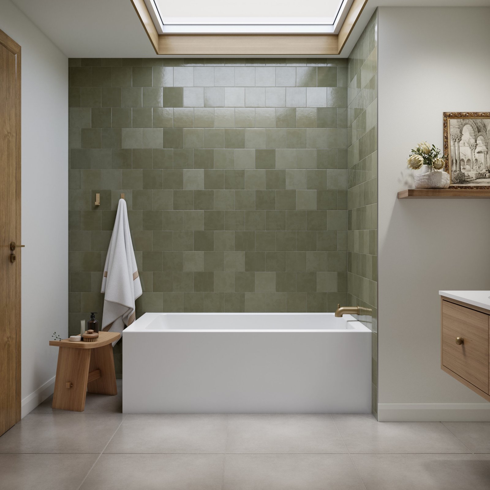 Clermont 3060 IFS AFR Acrylic Right Corner Right-Hand Drain Bathtub in White