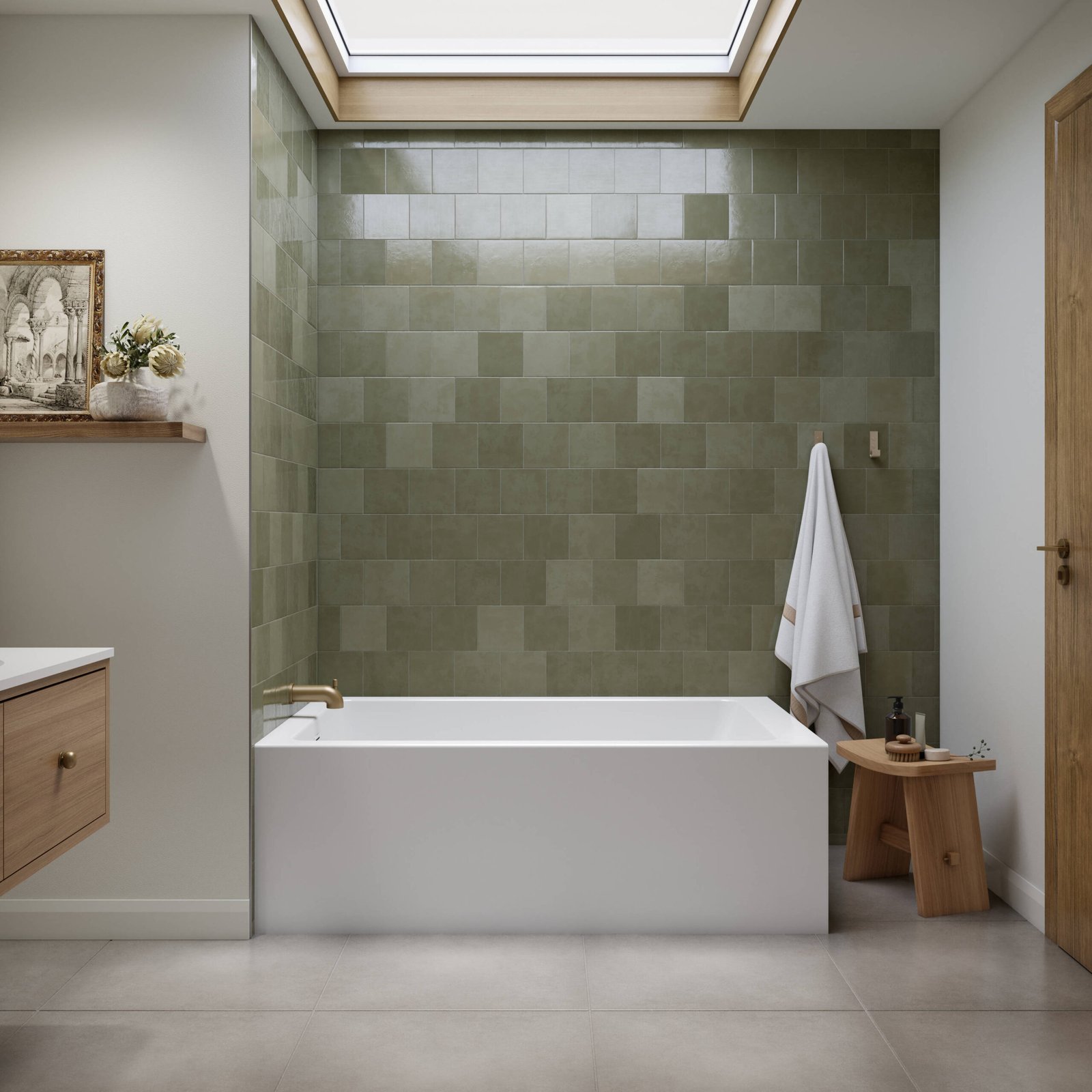 Clermont 3660 IFS AFR Acrylic Left Corner Left-Hand Drain Bathtub in White
