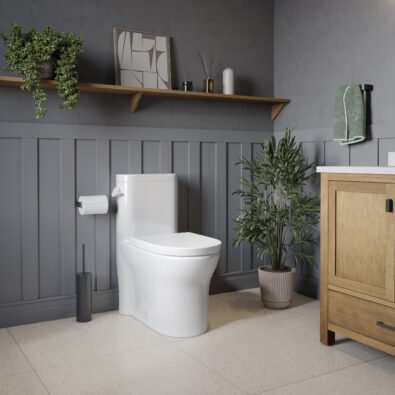 Florence 4.8L Side Flush One-Piece Toilet in White