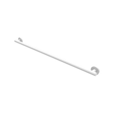 42 in. Modern Straight Grab Bar with End Flange in White