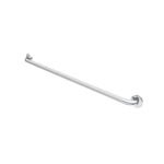 42 in. Peened Grab Bar with Flange in Chrome