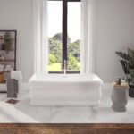 Loira 5932 Acrylic Freestanding Center Drain Bathtub in White