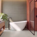 Malaga F1 3260 AFR Acrylic Freestanding End Drain Air Bathtub in White