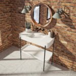 Melville 40 Solid Surface Console in Matte White