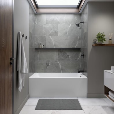 Pia 3660 IFS Acrylic Alcove Right-Hand Drain Bathtub in White