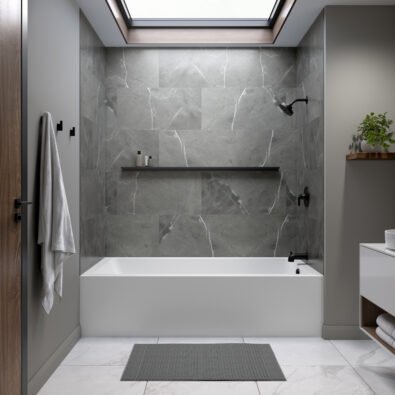 Pia 3272 IFS Acrylic Alcove Right-Hand Drain Bathtub in White