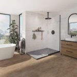 Pietra 6032 Stone Composite Shower Base in Gray Marble