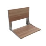 18 in. x 12 in. Rectangular Fold-Up Seat in Teak Wood with Satin Finish for Frontal Installation
