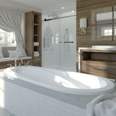 Vapora 6636 Acrylic Drop-In End Drain Whirlpool, Mass-Air & Activ-air Bathtub in White
