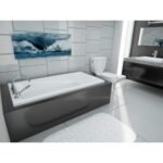 Zenya 6032 AFR Acrylic Drop-In End Drain Bathtub in White