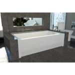 Zora 6636 IFS Acrylic Alcove Right Drain Whirlpool Bathtub in White