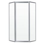Ovada Neo-Angle 38 x 38 x 70 in. 4 mm Pivot Shower Door for Corner Installation with Clear Glass in Chrome