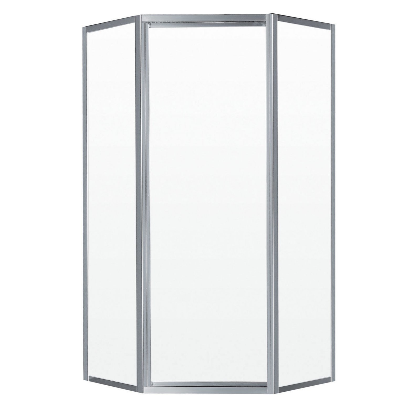 Ovada Neo-Angle 38 x 38 x 70 in. 4 mm Pivot Shower Door for Corner Installation with Clear Glass in Chrome