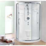 Baden 36 x 36 x 73 in. 6 mm Sliding Shower Door for Corner Installation with Clear glass in Chrome