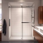 Exalt 60 x 78 in. 8 mm Sliding Shower Door for Alcove Installation with Clear glass in Chrome