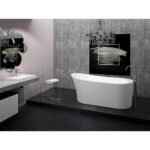 Paris F1 3266 AFR Acrylic Freestanding End Drain Air Bathtub in White
