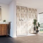 Louvart 34 x 79 3/4 in. 8mm Framed Shower Screen with Clear Glass in Chrome