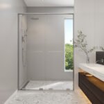 Solani 57- 59 1/2 x 79 3/4 in. 8mm Bypass Shower Door for Alcove Installation with Clear Glass in Chrome
