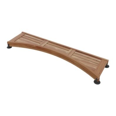 Curved Teak Shower Seat 60 in.