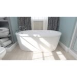 Vapora F2 3660 Acrylic Freestanding End Drain Mass-Air Bathtub in White