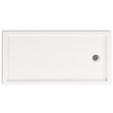 Zen 6030 Acrylic Alcove Shower Base in White with Right Drain