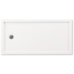 Zen 6030 Acrylic Alcove Shower Base in White with Left Drain