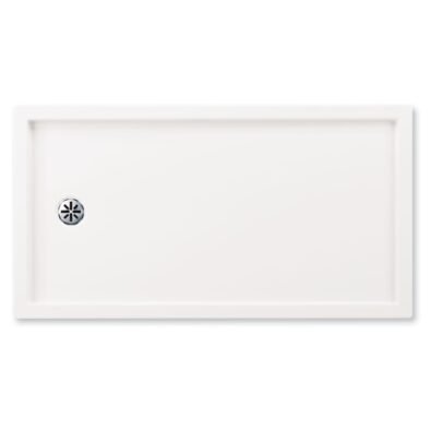 Zen 6032 Acrylic Alcove Shower Base in White with Left Drain