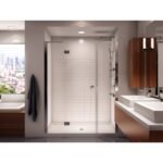 Zen 6036 Acrylic Alcove Shower Base in White with Center Drain