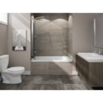 Zenya 6032 IF AFR Acrylic Alcove Right Drain Whirlpool Bathtub in White